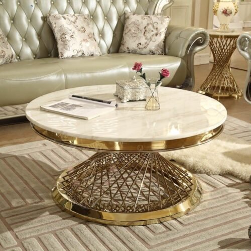 Gold Carved Marble Top Luxury Wedding Coffee Table (1) Gold Carved Marble Top Luxury Wedding Coffee Table (1)