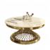 Gold carved marble coffee table, wedding furniture manufacturer