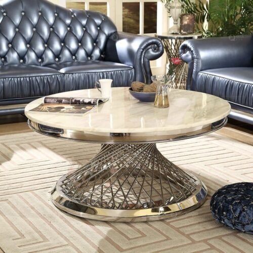 Gold Carved Marble Top Luxury Wedding Coffee Table (2) Gold Carved Marble Top Luxury Wedding Coffee Table (2)
