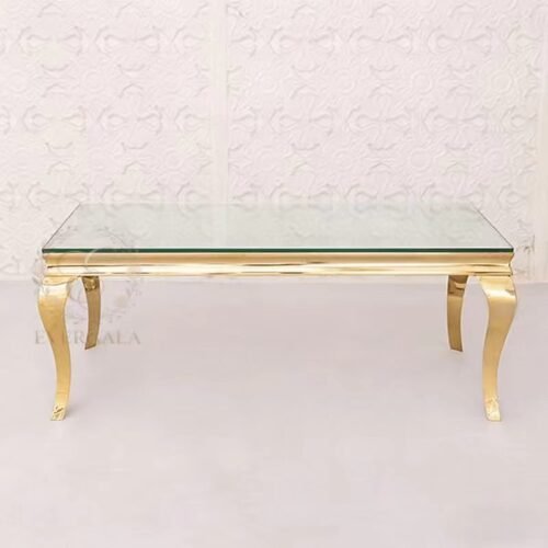 Gold Frame Glass Top Elegant Wedding Coffee Table (5) Gold Frame Glass Top Elegant Wedding Coffee Table (5)