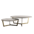 Gold marble coffee table, wedding banquet furniture wholesale