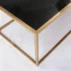 Gold rectangular Frame black glass Top Wedding Coffee Table (1)