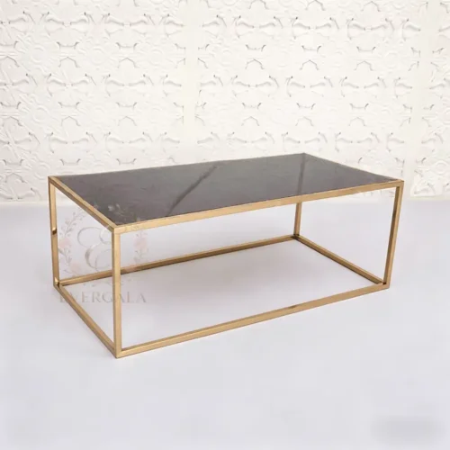 Gold rectangular Frame black glass Top Wedding Coffee Table (3) Gold rectangular Frame black glass Top Wedding Coffee Table (3)
