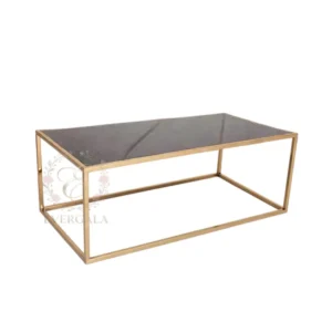 Gold geometric marble coffee table, luxury wedding furniture wholesale