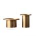 Gold cylinder coffee table, modern wedding event furniture