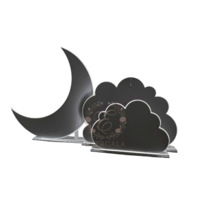Abstract cloud shape white modular backdrop panels for creative party decoration and event stage