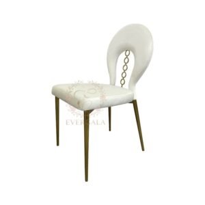 Luxury black white ring decor back dining chair for wedding venue