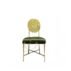 Luxury brass casting sculptural arm dining chair for wedding banquet