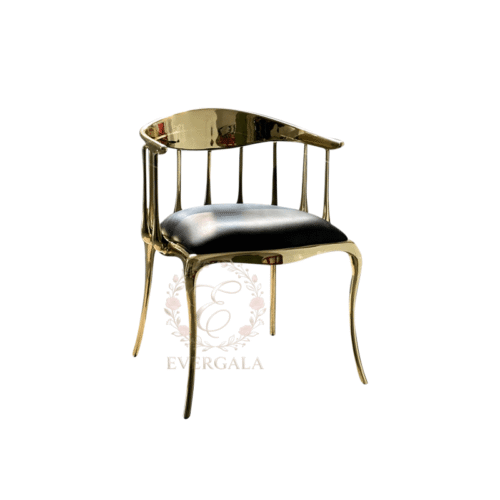 Luxury brass casting artist arm dining leisure chair for high-end events