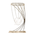 Circular gold mirror finish stainless steel wedding flower stand for romantic table centerpiece