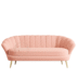 Luxury curved blue white sofa, upholstered channel tufted sofa for wedding banquet hotel