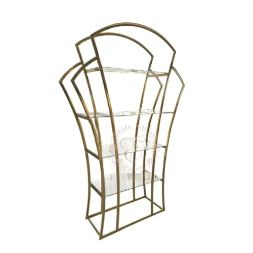 curved gold oval wine rack display stand for wedding receptions (3) curved gold oval wine rack display stand for wedding receptions (3)