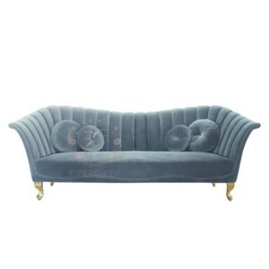 Luxury dark green tufted double sofa for hotel banquet