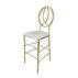 Unique double circle back design gold stainless steel bar chair for banquet and gala events