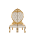 Double heart shaped back wedding chair with gold stainless steel frame.