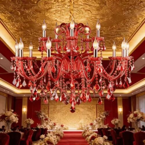 dramatic-ruby-red-crystal-chandelier dramatic-ruby-red-crystal-chandelier