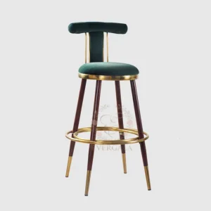 emerald green velvet bar stool gold legs for gala dinner wedding events (2)
