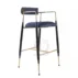 Luxurious retro-style bar stool with rich emerald green velvet upholstery and polished gold metal legs. Adjustable swivel design, perfect for gala dinners, wedding cocktail bars, themed parties and upscale event venues.