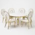 Custom Made Large Round Banquet Table Featuring a White Top and Luxurious Gold Plated Pedestal, High-End Event Decor for Hotel Ballroom, Bespoke Project Furniture Supply from EverGala.