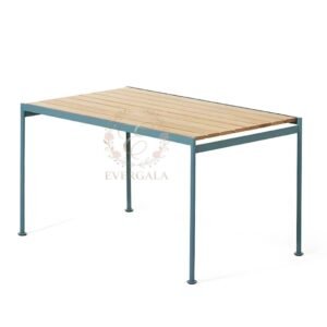 EverGala French bistro-style outdoor furniture set featuring rust-proof aluminum frame and waterproof polywood tabletop, ideal for open-air cafes, plaza terraces, and commercial restaurant seating.