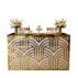 Luxury fan shape wave pattern gold stainless steel banquet bar counter for events
