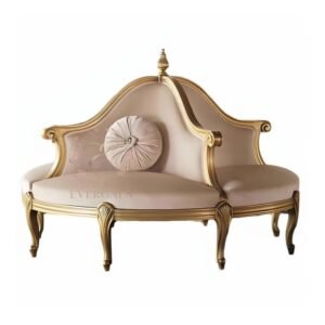 French luxury gold frame double sofa for wedding ceremony