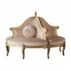 French luxury gold frame double sofa for wedding ceremony