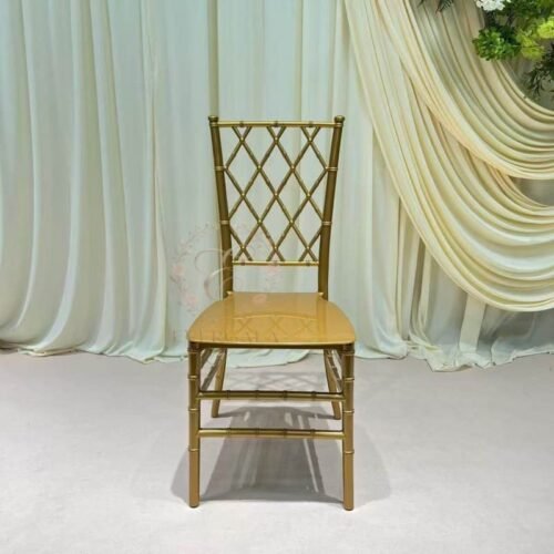 gold Plastic Cross Back Chair, Modern Chiavari Design for Wedding Event (2) gold Plastic Cross Back Chair, Modern Chiavari Design for Wedding Event (2)