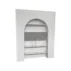 Elegant arched wine rack with multiple tiers, crafted from premium gold metal. Ideal for displaying wine bottles, glasses and decor at wedding receptions, banquets and corporate events.