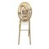 gold rose cutout back bar stool with white cushion for wedding banquet events (1)