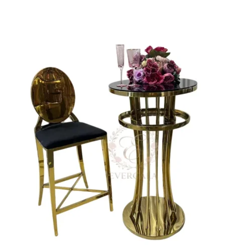 gold spiral base high cocktail table round top for wedding banquet events (2) gold spiral base high cocktail table round top for wedding banquet events (2)