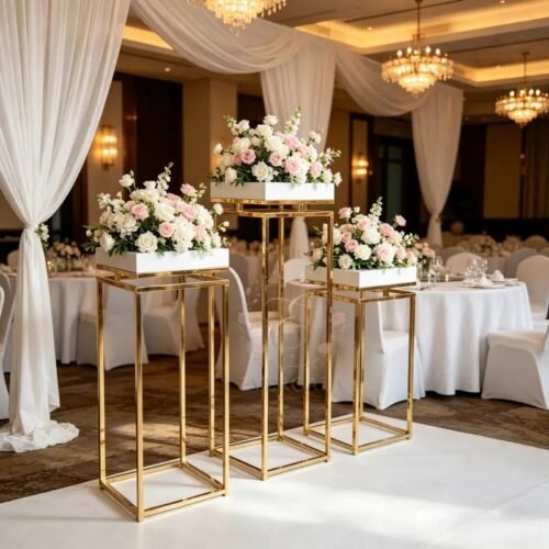 gold-square-stainless-steel-wedding-flower-stand gold-square-stainless-steel-wedding-flower-stand