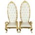 Luxury gold stainless steel wedding couple chair for banquet hall.