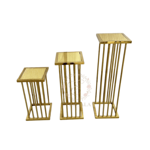 Gold Metal Geometric Wedding Flower Stand for Floral Arrangements