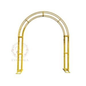 Heavy duty gold stainless steel square wedding arch frame with modular assembly for event planners