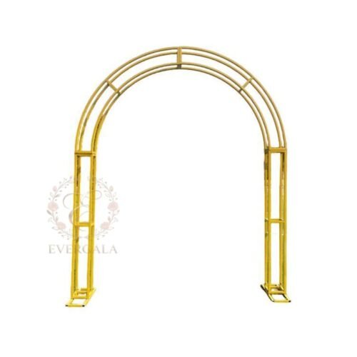 Heavy duty gold stainless steel square wedding arch frame with modular assembly for event planners