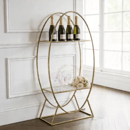 large arched gold wine rack display stand for wedding backdrop (1) large arched gold wine rack display stand for wedding backdrop (1)