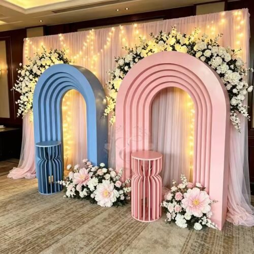 layered-pink-arch-backdrop-stand layered-pink-arch-backdrop-stand