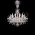 Luxury French Empire style clear crystal chandelier with candle-style lights for wedding banquet halls