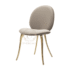 Luxury beige green oval back gold leg dining chair for wedding banquet