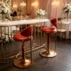 luxury red velvet bar stool gold metal base for gala dinner wedding events (1)