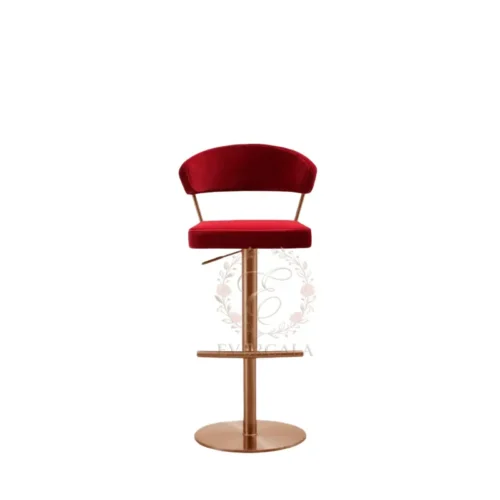 luxury red velvet gold metal bar stool for wedding cocktail bar events (2) luxury red velvet gold metal bar stool for wedding cocktail bar events (2)