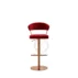 luxury red velvet gold metal bar stool for wedding cocktail bar events (2)