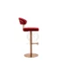 luxury red velvet gold metal bar stool for wedding cocktail bar events (3)