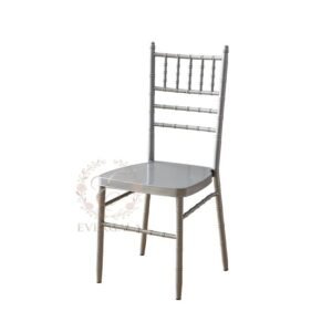 High-quality gold metal Chiavari chair with a classic bamboo-style frame, stackable and durable for wedding rental businesses