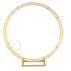 Minimalist gold double ring wedding backdrop stand made of durable stainless steel for event rentals