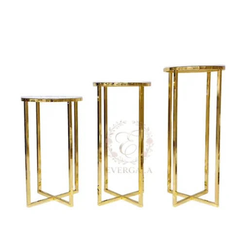 minimalist-gold-metal-ceremony-floral-stand (1) Minimalist rectangle gold metal floral stand and centerpiece riser for wedding ceremony aisle decor