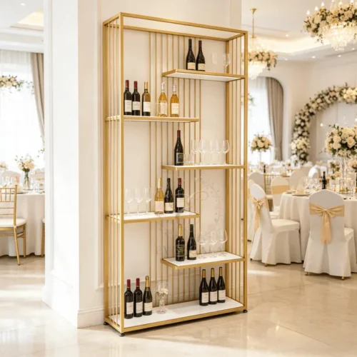 modern chinese style gold wine rack display stand for wedding banquet modern chinese style gold wine rack display stand for wedding banquet