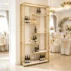 modern chinese style gold wine rack display stand for wedding banquet
