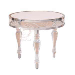 Classic crystal transparent round bistro table
